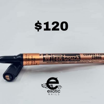 Pluma metalica Exotic Nails para diseño Color Rose Gold