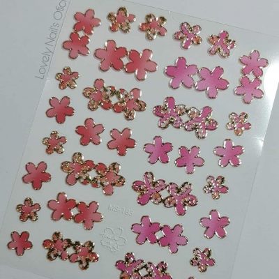 Sticker Lovely Nails Flor Foil
