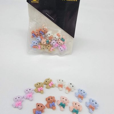 Kawaii Exotic Nails Ositos textura