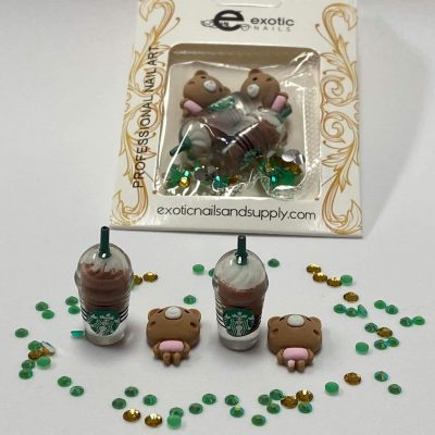 kawaii Exotic Nails Starbucks