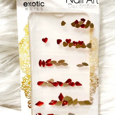 Blister Exotic Nails Cristal de Figura Rojo