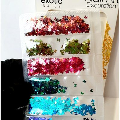 Blister Exotic Nails Mariposa Metalica otoño