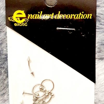 Dije Exotic Nails Piercing para uñas plata