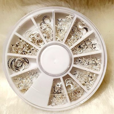 Carrusel Exotic Nails Lunas plateado