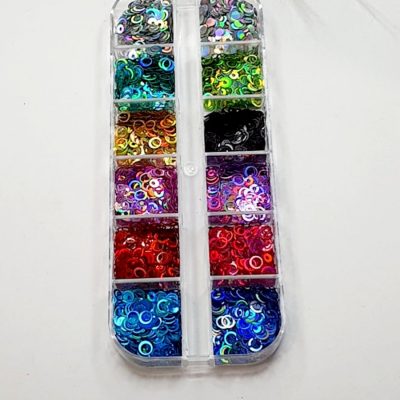 Caja Exotic Nails Acetatos Aros Holograficos