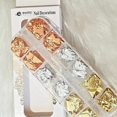 Caja Exotic Nails Hoja de oro