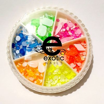 Cristal mix Exotic Nails carrusel neon