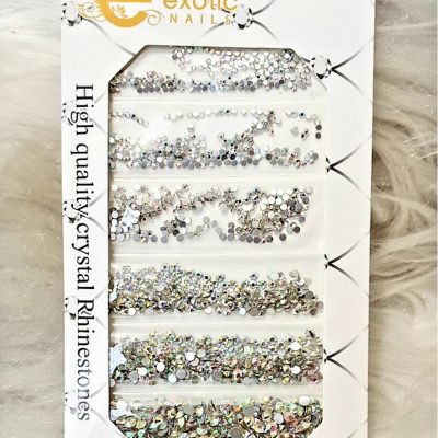 Blister Exotic Nails Cristal tornasol diferentes tamaños