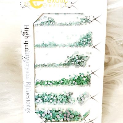 Blister Exotic Nails Cristal Mix verde Opal