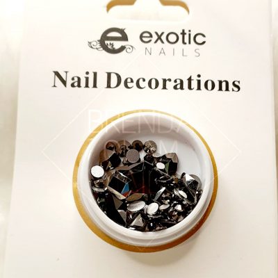 Mix Cristales Humo/plata Exotic Nails