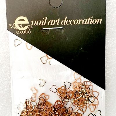 Dije Exotic Nails deco mix corazón metalico