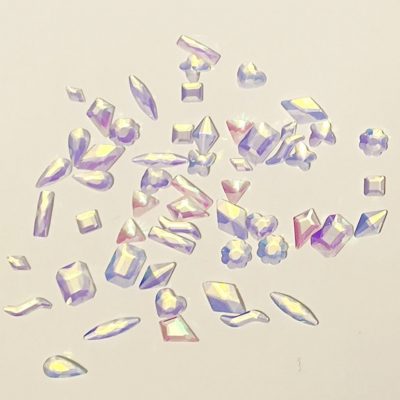 Cristal Mix Exotic Nails Blanco Aurora