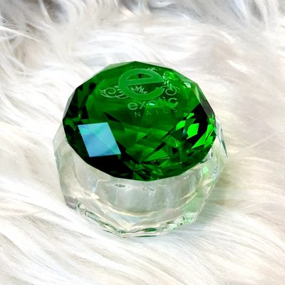 Godete Exotic nails tapa de diamante Verde