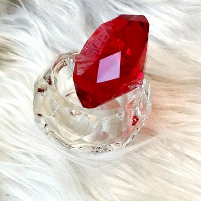 Godete Exotic nails tapa de diamante rojo