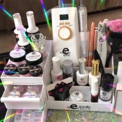 Organizador Exotic Nails con 2 Cajoncitos para mesa de trabajo