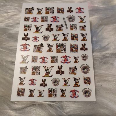 Stiker Lovely Nails LV Mickey