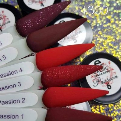 Colección Exotic Nails 6 tonos Acrílico Passion 1/4oz