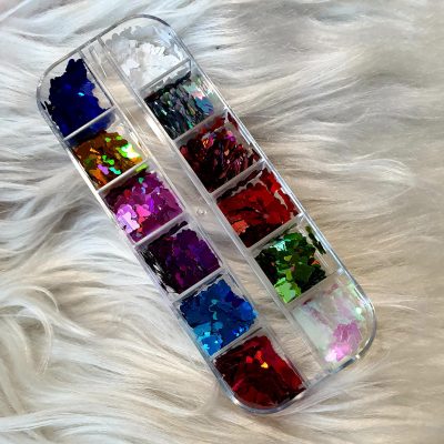 Caja Exotic Nails decoracion 12 rejillas Mariposa grande
