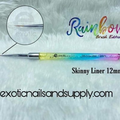 Pincel Exotic Nails Pecera Skinny Linner Rainbow 12mm
