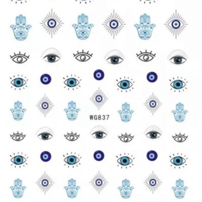 Stiker Exotic Nails Mano de Fatima /ojo turco