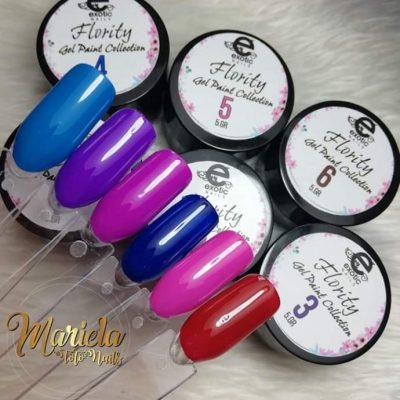 Gel Painting Exotic Nails Gama Flority