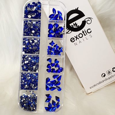 Cristal Mix Exotic nails Figuras y redondo  Zafiro