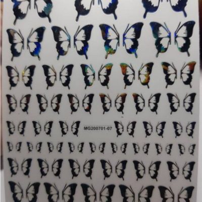 Stiker lovely nails holografico Grafito