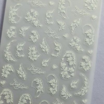 Stiker Lovely Nails grecas blanco