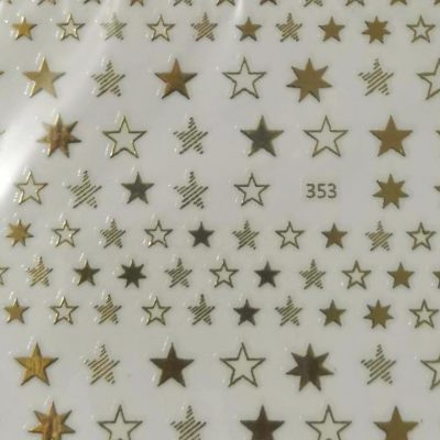 Stiker Lovely Nails estrella Dorada