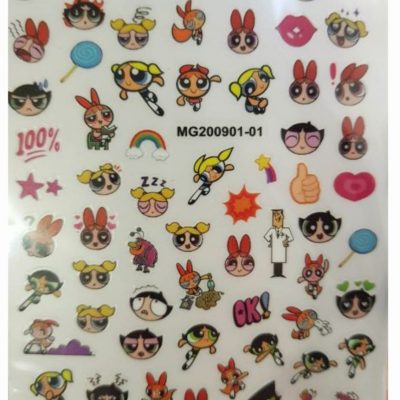 Stiker Lovely Nails chicas superpoderosas #1