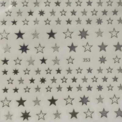 Stiker Lovely nails Estrella plata