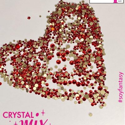 Cristal Mix Fantasy Nails Rojo