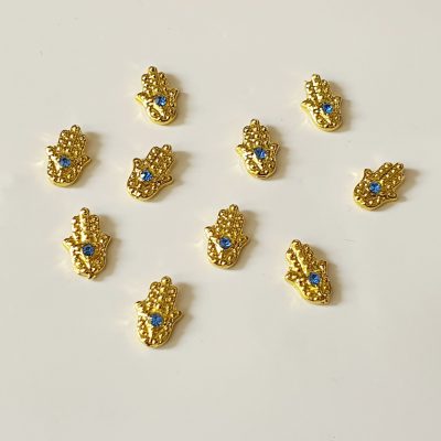 Dije mano de fatima Cristal Azul