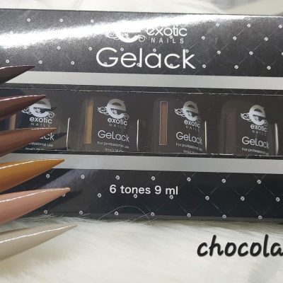 Gama Gelack Exotic Nails 6 tonos  Chocolate