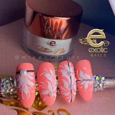 Glitter Mix Vip #1 Exotic Nails 
Blanco tornasol