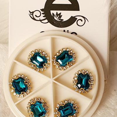 Dije Exotic nails Carrusel Azul turquesa
