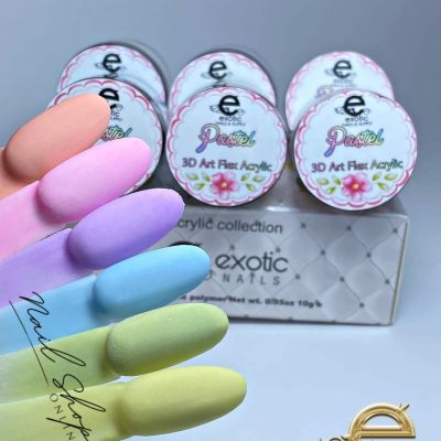 Coleccion Exotic Nails 6 tonos Pastel Flex