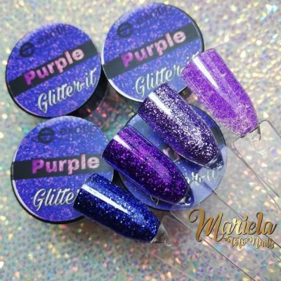 Glitter It Exotic Nails Morado