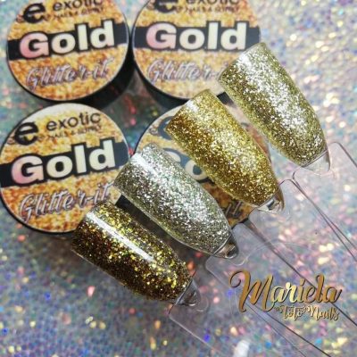 Glitter It Exotic Nails Gold