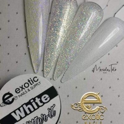 Glitter It Exotic Nails white