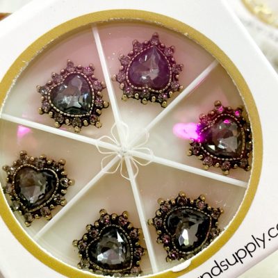 Dije Exotic Nails Corazón negro