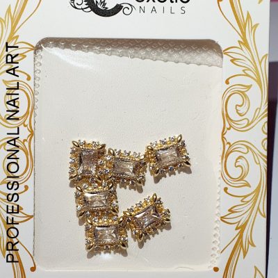 Dije Exotic nails Rectángulo Zirconia