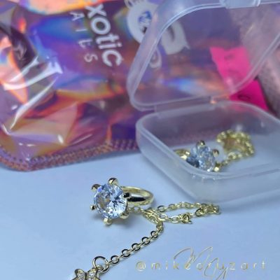 Dije Exotic Nails Colgante anillo zirconia
