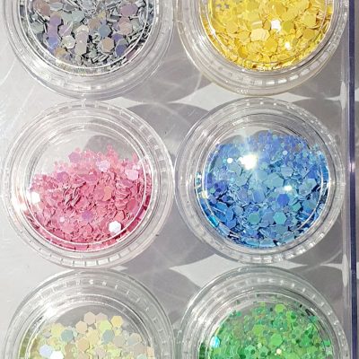 Glitter mix matte pastel #2