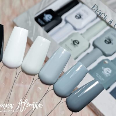 Gama Gelack Exotic Nails 6 tonos Edicion especial 12 ml Black and White