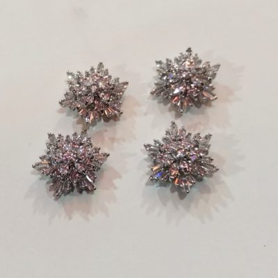 Dije de Copo Giratorio Lovely Nails plata,1 par