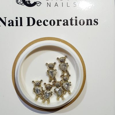 Dije Exotic Nails 
Mini ositos Dorados con cristal en su pancita