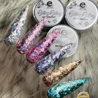 Gama De Gel Exotic Nails Bling Bling Geles de tarro