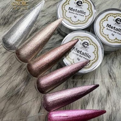 Gama de Gel Exotic Nails Metallic butter painting