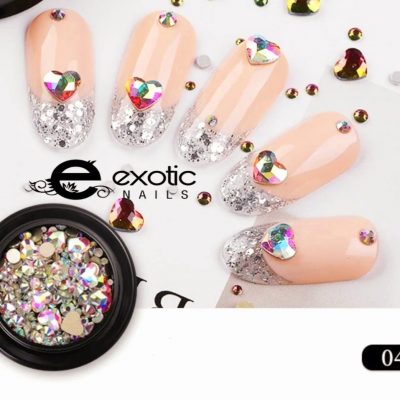 Cristal Mix Exotic Nails tornasol